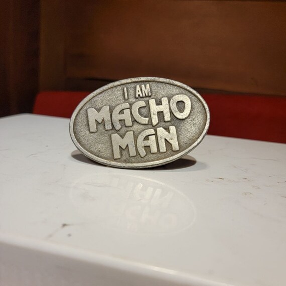 Macho Man Belt Buckle Made in USA Etsy