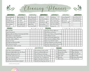 Editable Cleaning Planner, Chore Checklist, ADHD Friendly (Digital Download PDF)