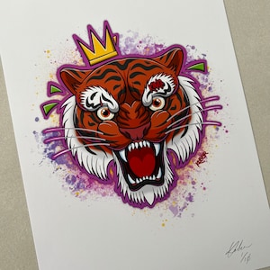 Königstiger Limited Edition Signierter Druck A4