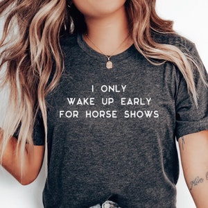 Equestrian Shirt: Horse Show Crewneck Tee - Horse Lover Gift