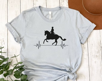 Dressage Heartbeat Shirt: Equestrian Rider Gift