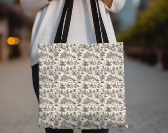 Bolsa de compras reutilizable con estampado ecuestre: la clásica bolsa de compras reutilizable para amantes de los caballos