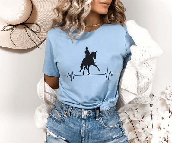Horse Lover T-Shirt Horses Heartbeat Equestrian Rider Gift Horse Lover T-Shirt Horses Heartbeat Equestrian Rider Gift