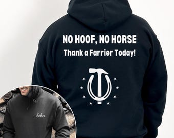 Sweat à Capuche Motif Maréchal-ferrant - Design Fer à Cheval Et Outils, Cadeau Idéal Pour Ferronnier Ou Amateur