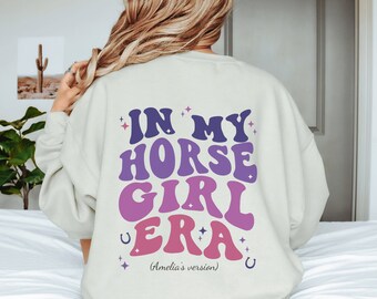 Sudadera personalizada de la época de la chica caballo: regalo ecuestre retro