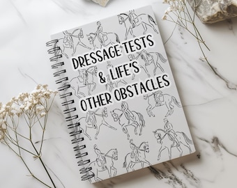 Dressage Horse Rider Spiral Notebook: Equestrian Planner Journal