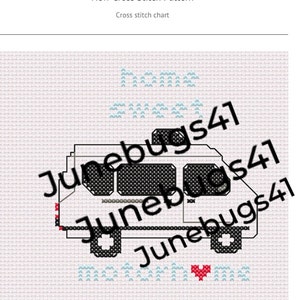 Van RV Motorhome Cross stitch
