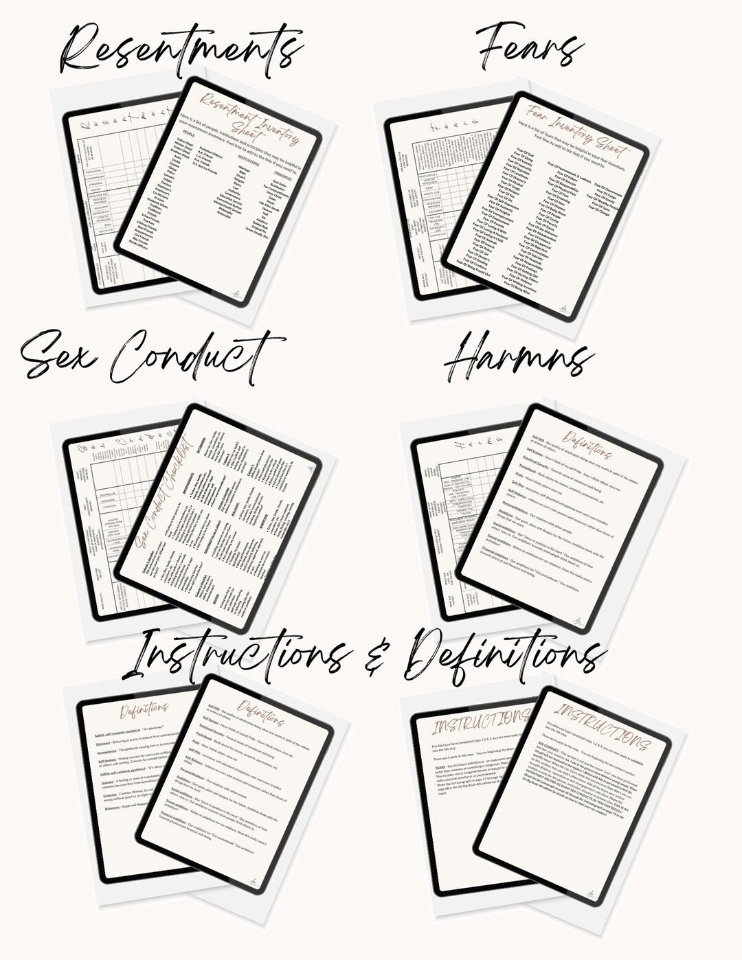 Step 4 Packet (resentments, Fears, Sex Conduct, Harms) - AA Addiction ...