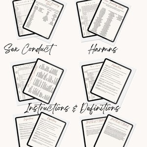 Step 4 Packet (Resentments, Fears, Sex Conduct, Harms) - AA Addiction Sobriety Recovery - Instant Download Printable 8.5x11&#39; PDF