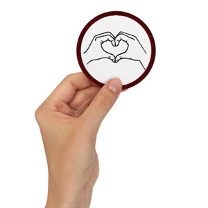Heart Hands Embroidered patch