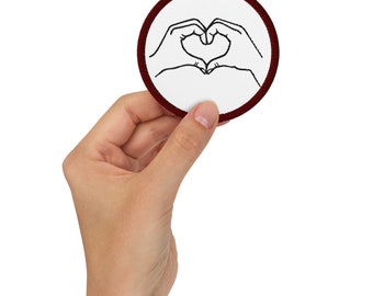 Heart Hands Embroidered patch