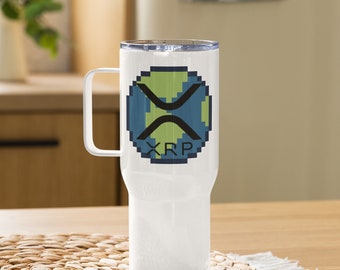 XRP Travel mug with a handle