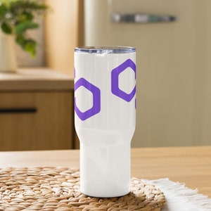 Custom Polygon Matic Travel mug with a handle