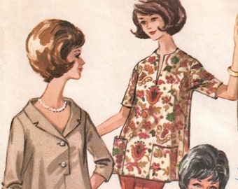 1960s Maternity Tops with Variations, Bust 34 / Vintage Sewing Pattern / McCall's 6686