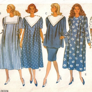 1990s Maternity Dress, Top & Straight Skirt, Bust 30 31 32 34 | Vintage Sewing Pattern | Butterick 5280