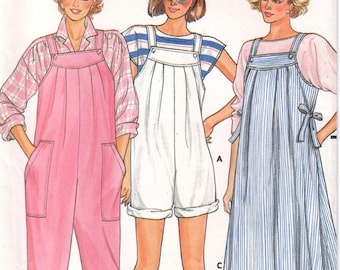 1980s Maternity Jumpsuit & Jumper Dress, Bust (30 31 32) (34 36 38) / Vintage Sewing Pattern / Butterick 3308