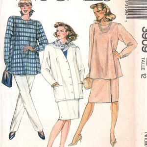 May include: A sewing pattern for three different outfits. The pattern is called "Trio" and is by Judy Loeb. The pattern number is 3909 and the size is 12.