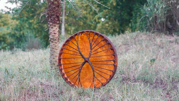 Native American Style Shamanic Drum, Handcraft Elk Rawhide