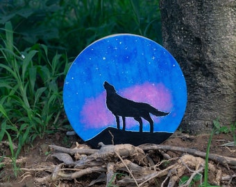 Hand Painted Shamanic Native Drum Goat Natural Hide 14"