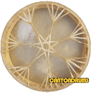 American Shamanic Native Drum Bison Natural Hide With Drumbeater