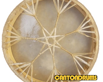 American Shamanic Native Drum Bison Natural Hide With Drumbeater