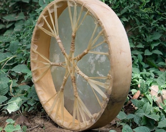 American Shamanic Native Drum Bison Hide 16"