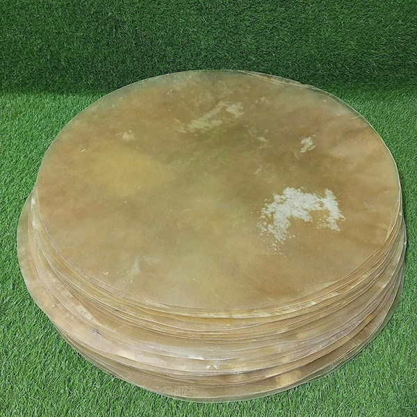 Calf (Buffalo) Natural Skin for Shamanic Drum | Drum | Doumbek | Djembes, Flat Round Piece