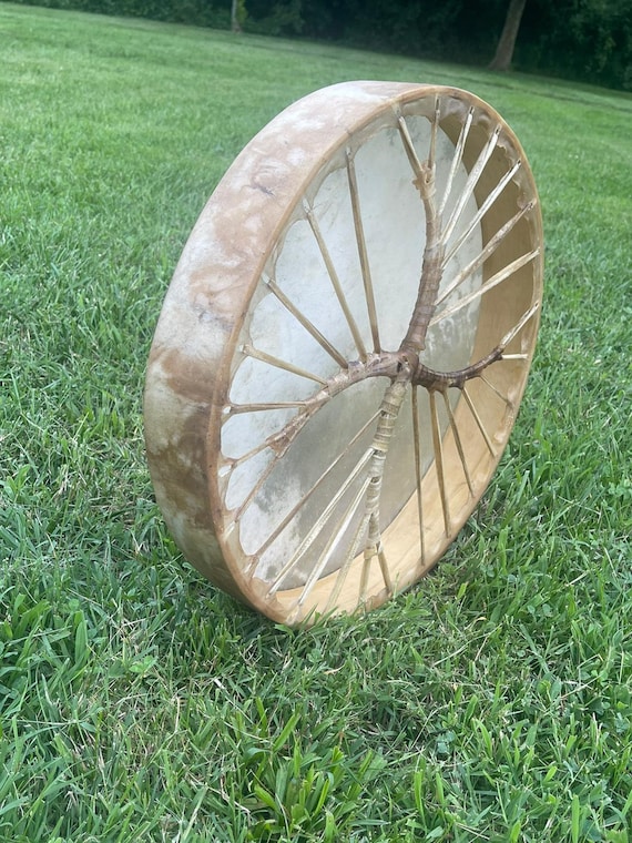 American Shamanic Native Drum Buffalo Natural Hide