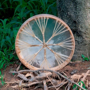 American Shamanic Native Drum Bison Natural Hide