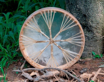 American Shamanic Native Drum Bison Natural Hide