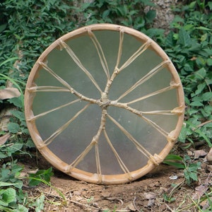 American Shamanic Native Drum Bison Hide 14&quot;