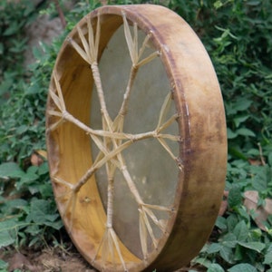 American Shamanic Native Drum Bison Hide 16&quot;