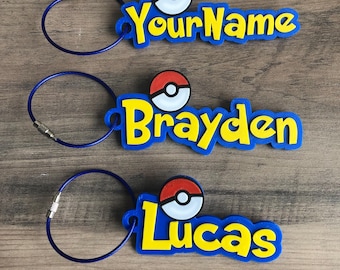 Personalized Anime Backpack Tags, Custom Name Luggage Tags, Customized Keychain, Name Tags for Backpacks, Personalized Keychain