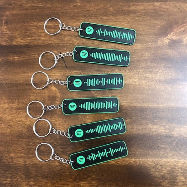 Custom Scannable Song Code Keychain | Song or Playlist | Music | Personalized Gift