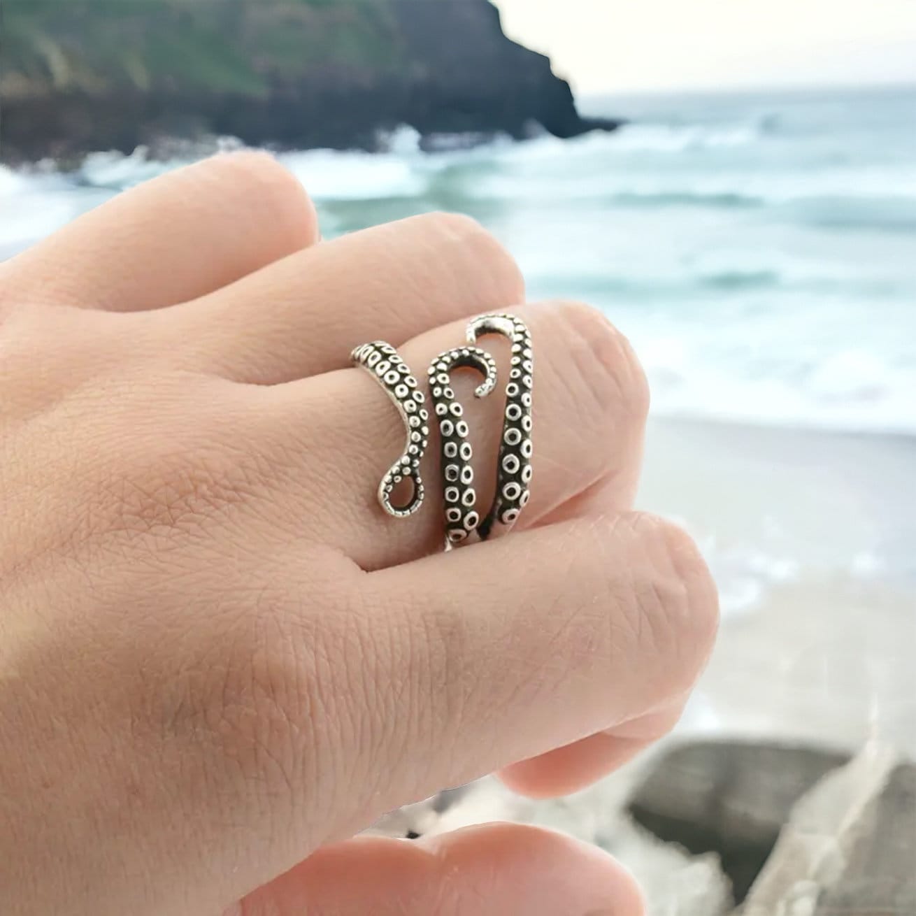 Gold store octopus ring