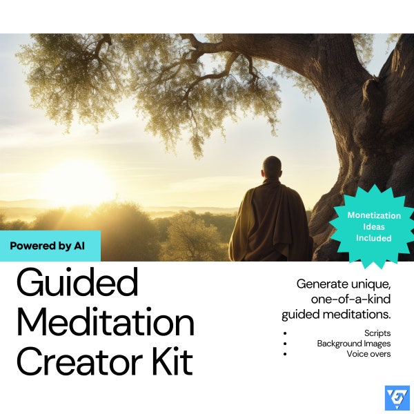 Guided Meditation Script & Art Prompt Bundle | Ultimate Kit For Creators