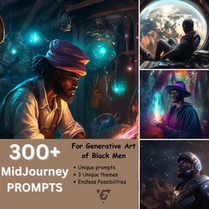 300+ Midjourney Prompts for Black Men