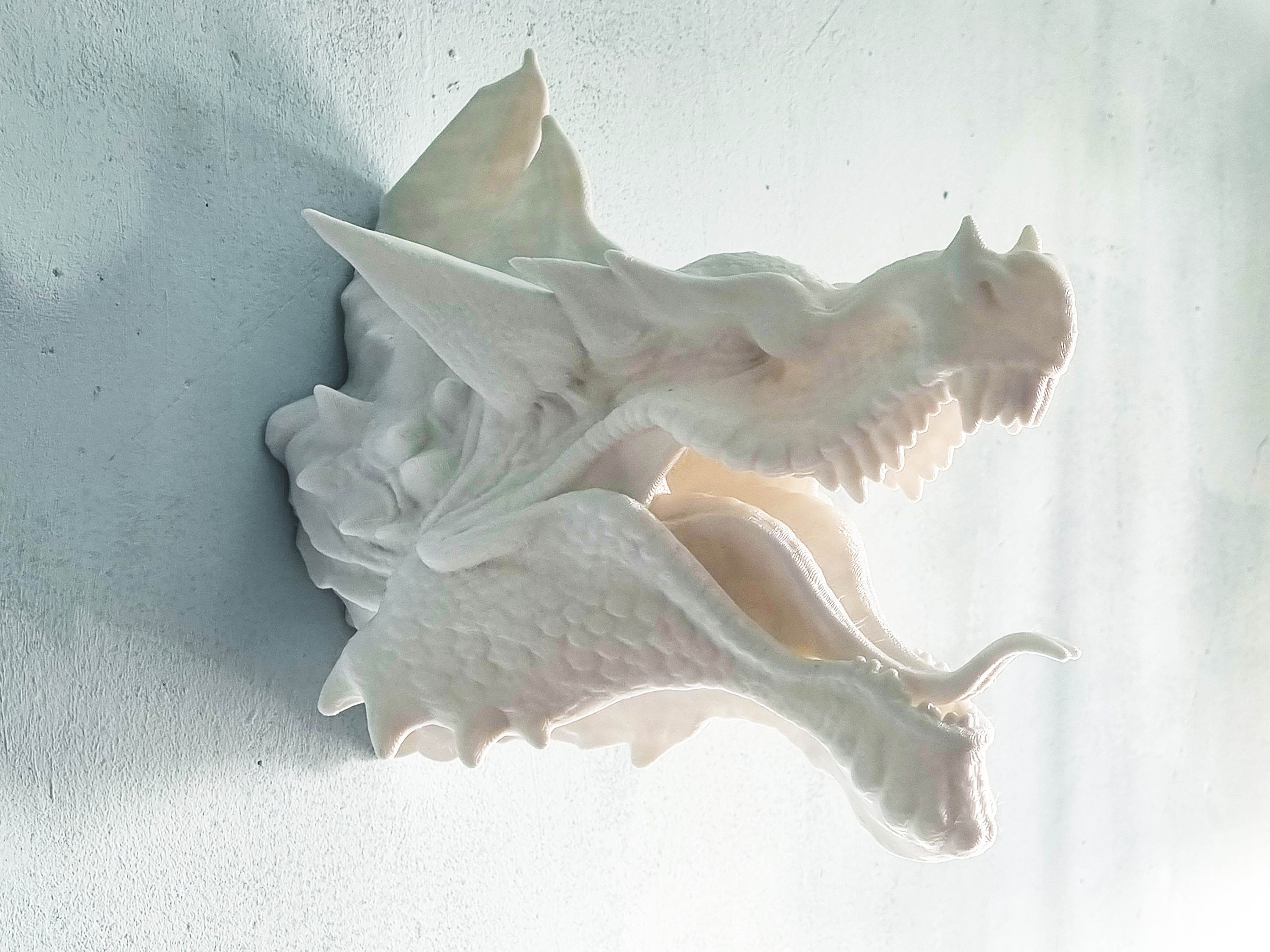 Dragon Head Wall Decor Animal Head Geometric Trophy Wall Mount
