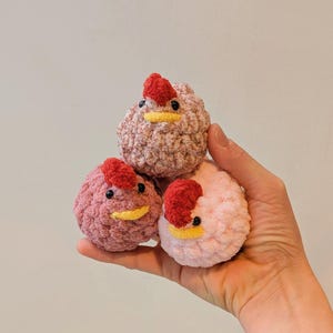 Gehäkelte Mini Huhn Plushie | Gehäkelte Frühling Geschenk | Rosa Huhn | Gehäkeltes Mini Huhn | Geschenk für Sie | Süßes Huhn Kuscheltier