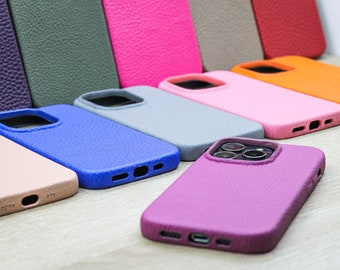 Personalisierte Flotter Fujıa Leder Handyhülle für iPhone 15, 14, 13, 12, 11 Pro Max /Plus Case, Leder Handyhülle für Weihnachtsgeschenk für Liebhaber