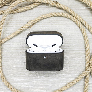 パーソナライズされたAirpods Pro / 2およびAirpod 1/2ホルダー、年間レザーAirpodケース、保護Airpodカバー、ソフトレザーAirpodsポーチ