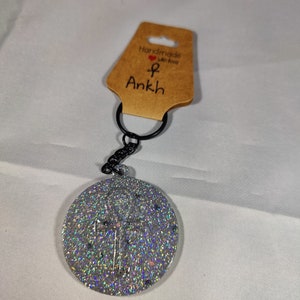 Ankh on Disc Keychain