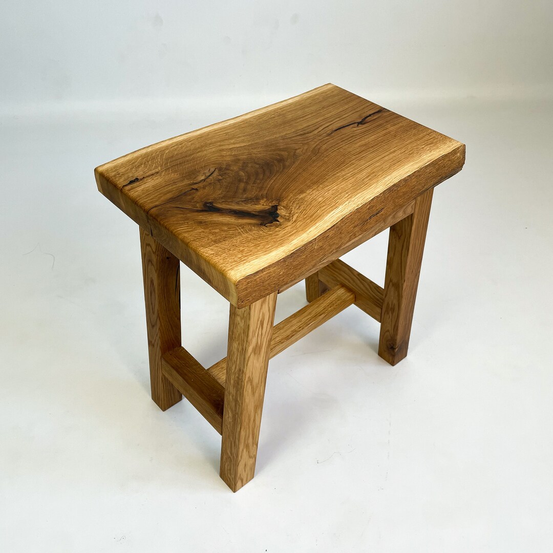 Oak Stool, Oak Step Stool, Oak Milking Bench, Solid Wood Step Stool, Wood Milking Stool, Small