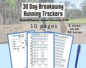 Running Tracker and Calendar - Perfect Resource for 30 Day Breakaway Program Lovers