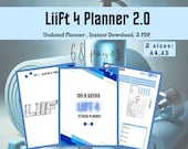 LIIFT 4 PLANNER 2.0 - Reach Your Fitness Goals in 8 Weeks with this Comprehensive Journal, weight tracker and meal planner