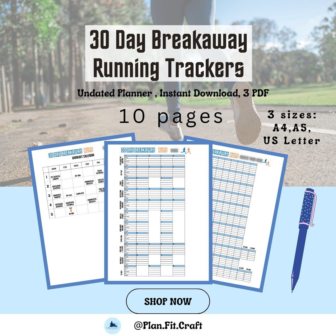 running-tracker-and-calendar-perfect-resource-for-30-day-breakaway-program-lovers-etsy