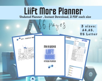LIIFT MORE Fitness Planner: Dumbbell Workout Tracker (PDF)