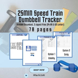 25 Minute Speed Train Dumbbell & Loop Tracker Sheets | Beachbody | BODi | Digital Download