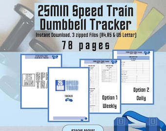 25 Minute Speed Train Dumbbell & Loop Tracker Sheets | Beachbody | BODi | Digital Download