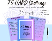 Crush the 75 Hard Challenge with this Printable PDF - undated Planner for Fitness and Mental Toughness, motivation, weight loss